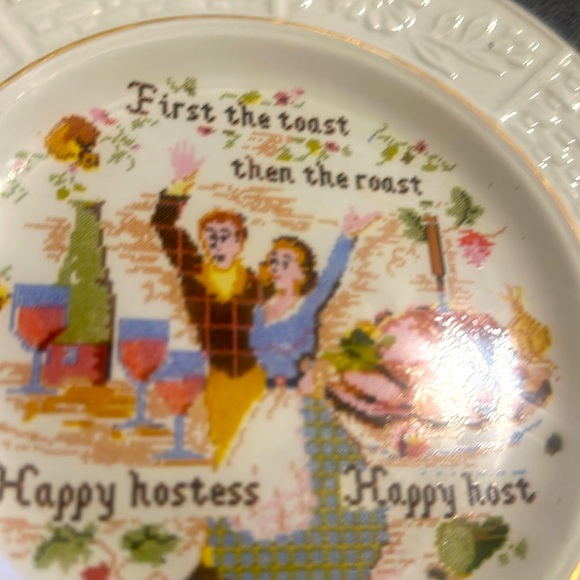 VINTAGE POOLE POTTERY PLATE "FIRST THE TOAST THEN THE ROAST ... - Picture 2 of 4
